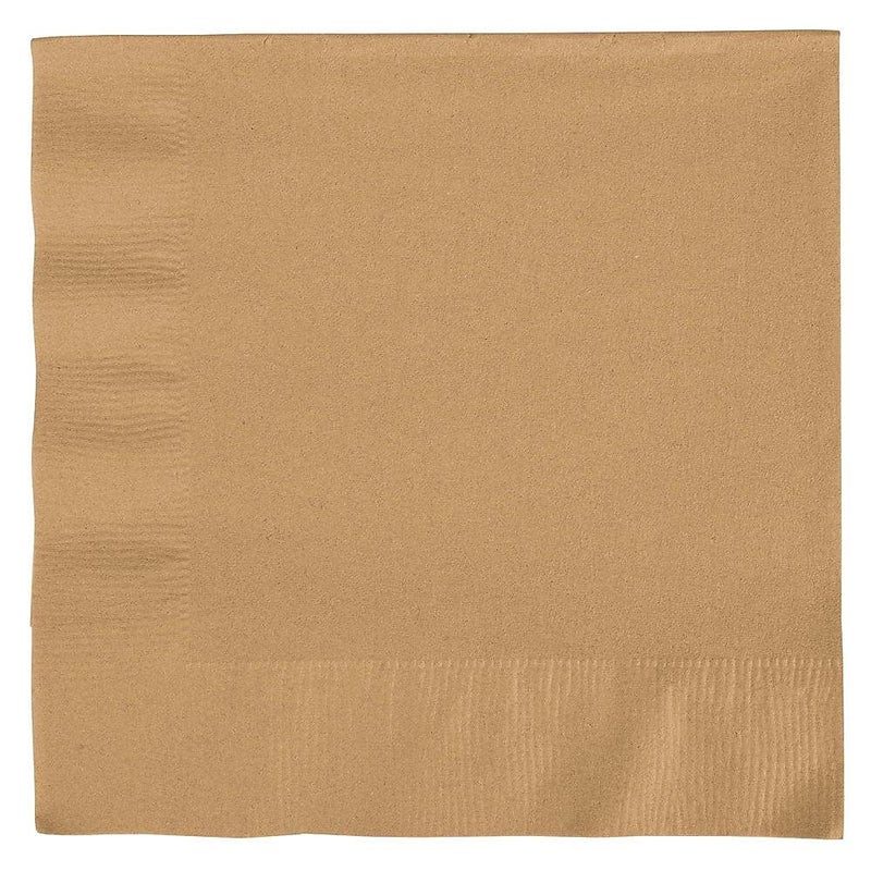 Creative Converting 663276B Touch of Color 2-Ply Paper Lunch Napkins (50 Count), Glittering Gold, 6.5"x6.5" - Image 1